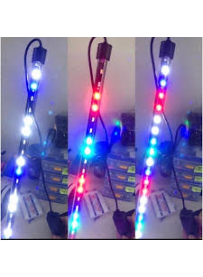 ميريديان مصباح LED لحوض السمك، متعدد الألوان، 25 سم، إضاءة للنباتات، مع قاعدة لاصقة، موفر للطاقة، مقاوم للماء - Image 1